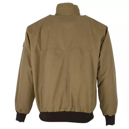 Jaqueta Oxford Azul Harrington Areia Encerada