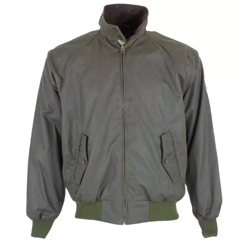 Jaqueta Oxford Azul Harrington Verde Oliva Encerada Jaqueta Oxford Azul Harrington Verde Oliva Encerada