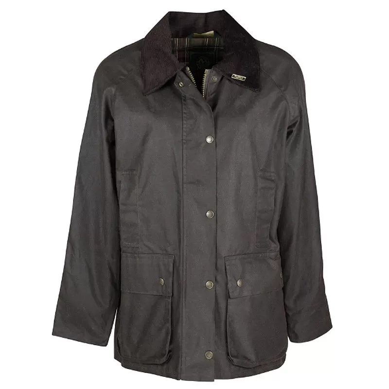 Jaqueta Oxford Azul Countrygirl Marrom Encerada