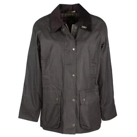 Jaqueta Oxford Azul Countrygirl Marrom Encerada