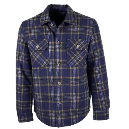 Camisa Oxford Azul Xadrez Marinho