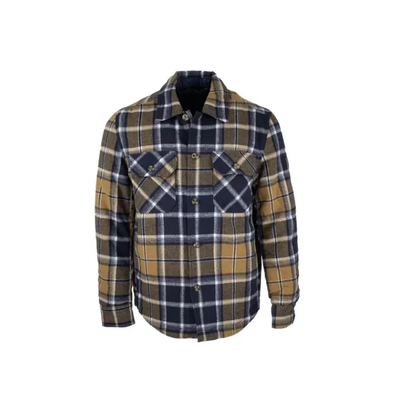 Sobrecamisa Oxford Azul Xadrez Mostarda