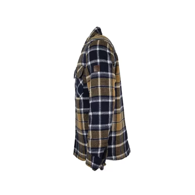 Sobrecamisa Oxford Azul Xadrez Mostarda