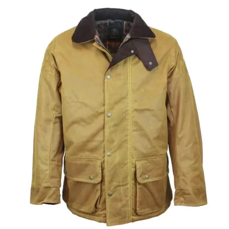 Jaqueta Oxford Chelsea Azul Acolchoada Cera Ouro Antigo Encerada