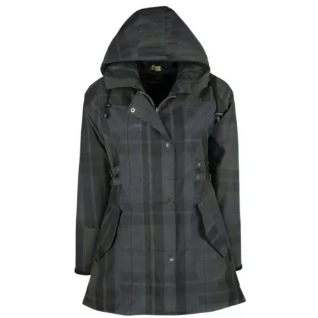 Jaqueta Oxford Encerada Azul Tartan Katrina Dundee
