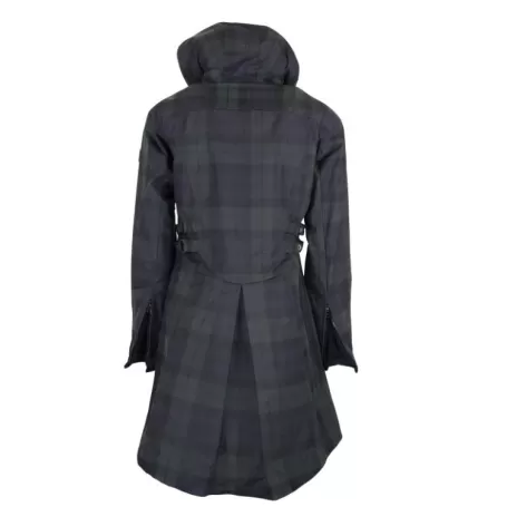 Jaqueta Katrina Blackwatch Oxford Azul Tartan Encerada