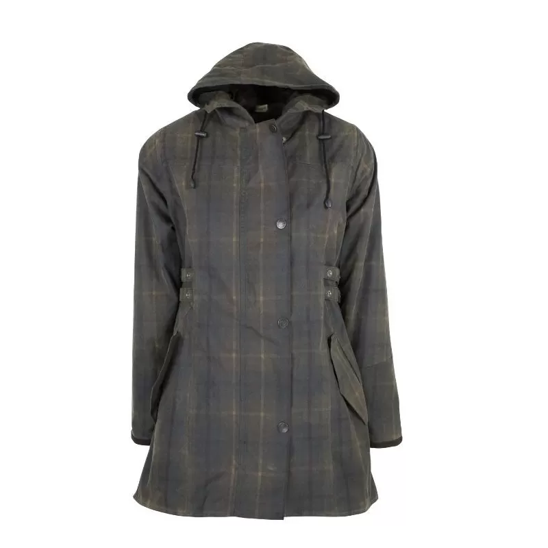 Jaqueta Katrina Honey Blue Tartan Oxford Encerada