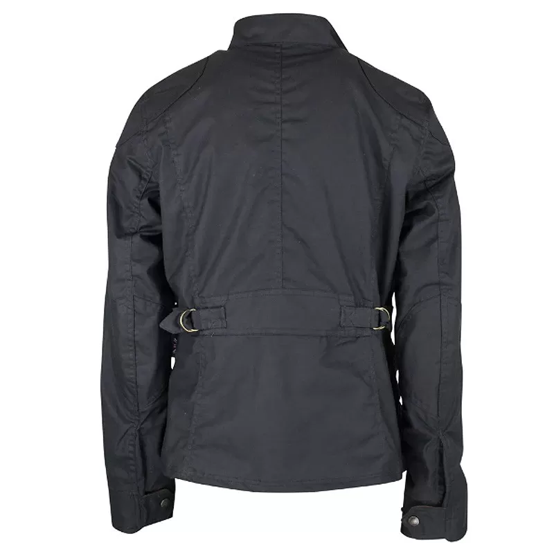 Jaqueta Oxford Azul New York Biker Preta Encerada