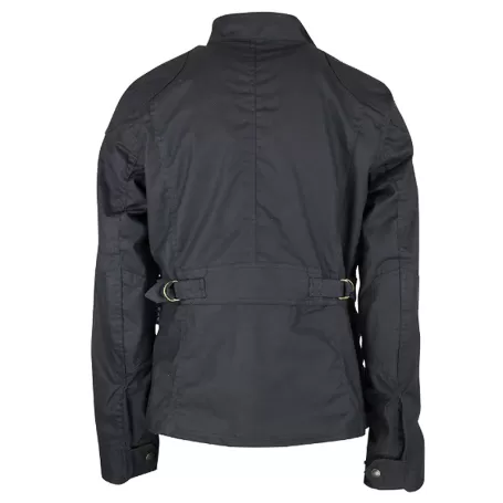 Jaqueta Oxford Azul New York Biker Preta Encerada