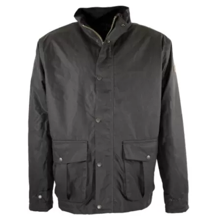 Jaqueta Oxford Azul Kendal Marrom Encerada