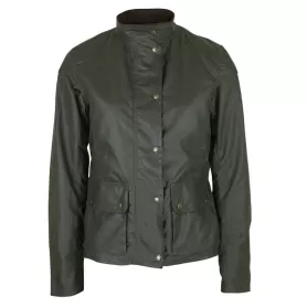 Chaqueta encerada Oxford Blue New York Biker Olive