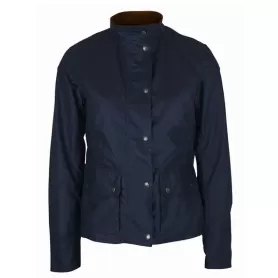 Chaqueta encerada Oxford Blue New York Biker Navy