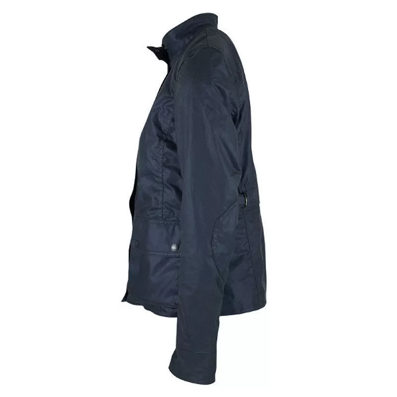 Jaqueta Oxford Azul New York Biker Azul Marinho Encerada