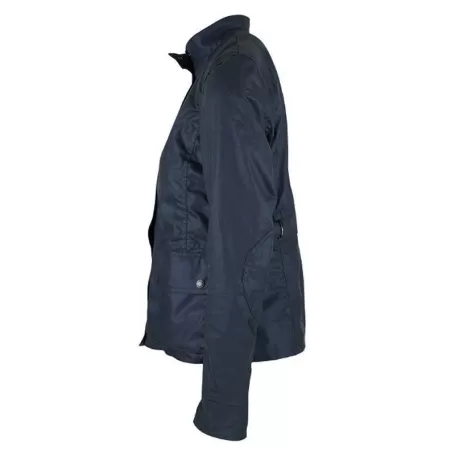 Jaqueta Oxford Azul New York Biker Azul Marinho Encerada