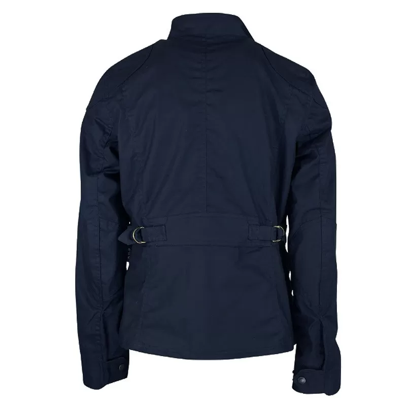 Jaqueta Oxford Azul New York Biker Azul Marinho Encerada