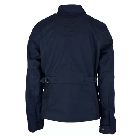 Jaqueta Oxford Azul New York Biker Azul Marinho Encerada