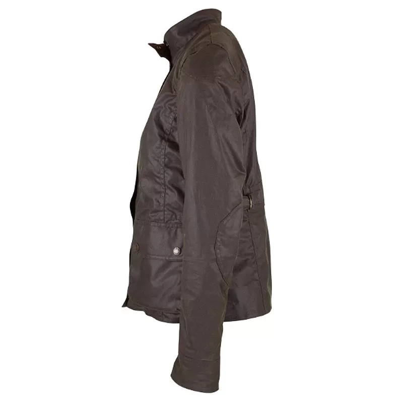 Jaqueta Oxford Azul New York Biker Marrom Encerada