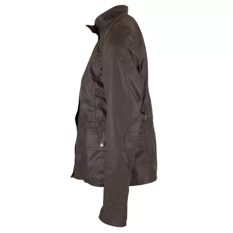 Jaqueta Oxford Azul New York Biker Marrom Encerada