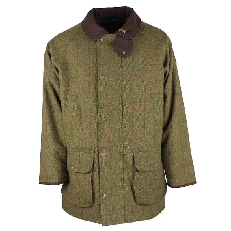 Jaqueta Oxford Blue Brampton Raglan Tweed Verde Escuro