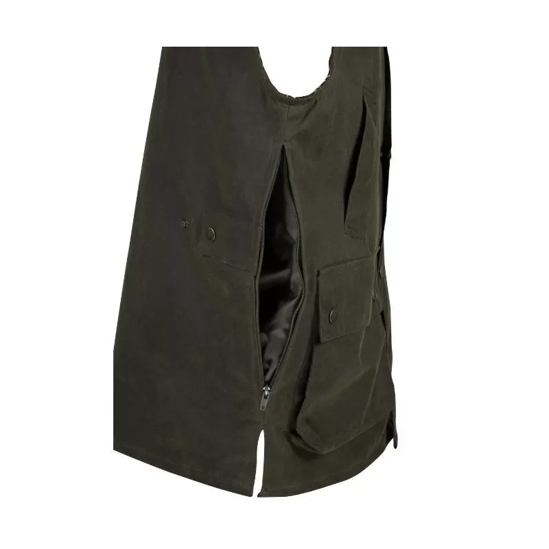 Colete Oxford Blue Gamekeeper encerado verde-oliva escuro encerado