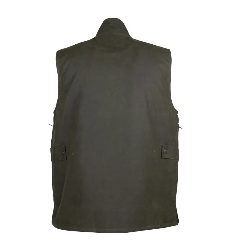 Colete Oxford Blue Gamekeeper encerado verde-oliva escuro encerado