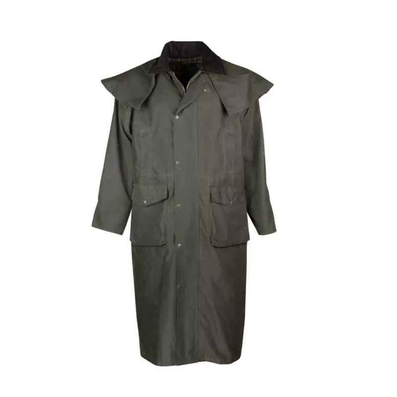 Capa Oxford Azul Deluxe Outback Verde-oliva Escuro Encerada