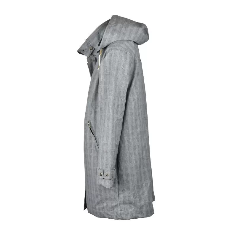 Parka Oxford Blue Tartan Brighton encerada lavable Prince of Wales