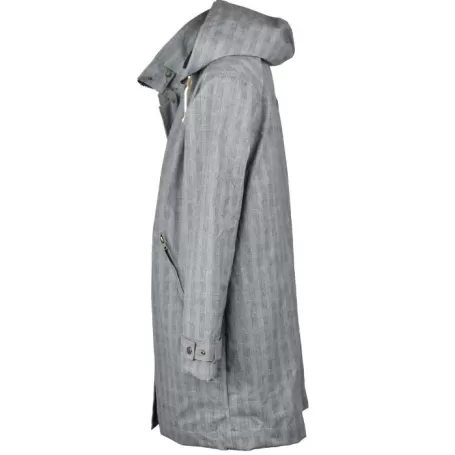 Parka Oxford Blue Tartan Brighton encerada lavable Prince of Wales