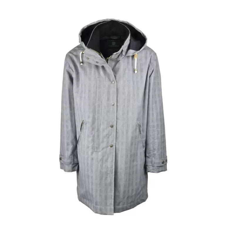Parka Oxford Blue Tartan Brighton encerada lavable POW