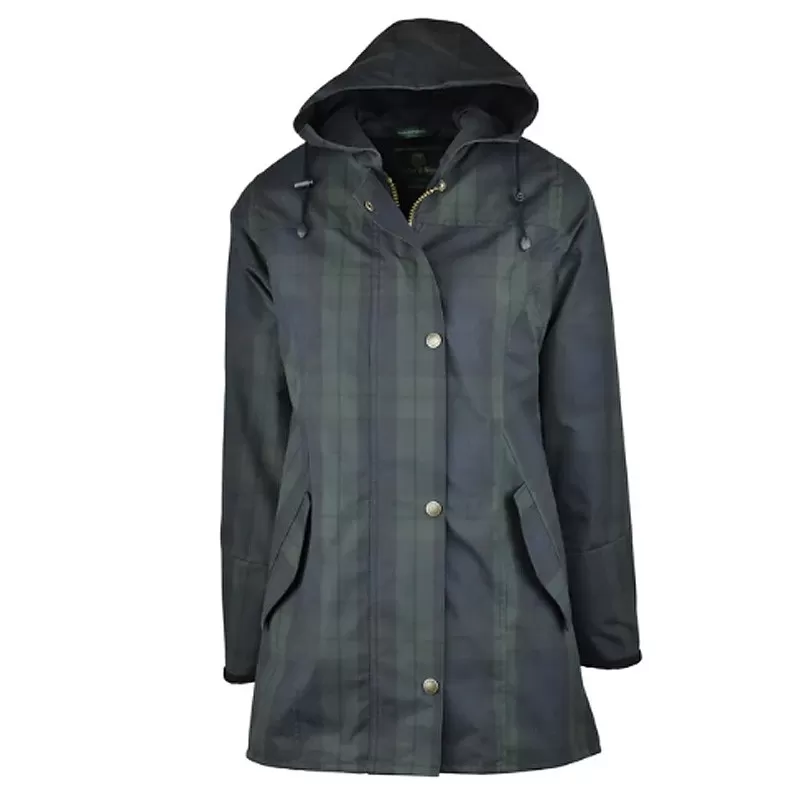 Jaqueta Oxford Katrina Tartan Azul Lavável e Encerada Blackwatch