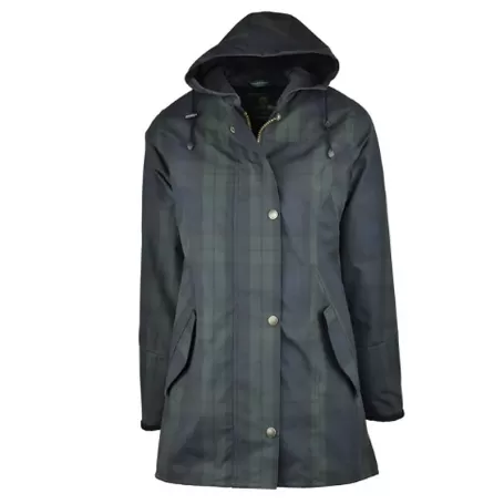 Jaqueta Oxford Katrina Tartan Azul Lavável e Encerada Blackwatch