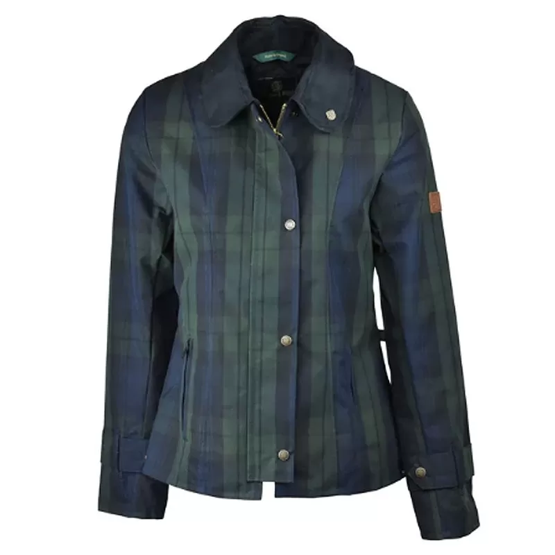 Jaqueta Oxford Tartan Âmbar Azul Lavável e Encerada Blackwatch