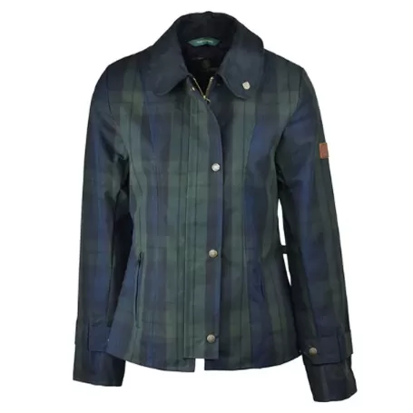 Jaqueta Oxford Tartan Âmbar Azul Lavável e Encerada Blackwatch