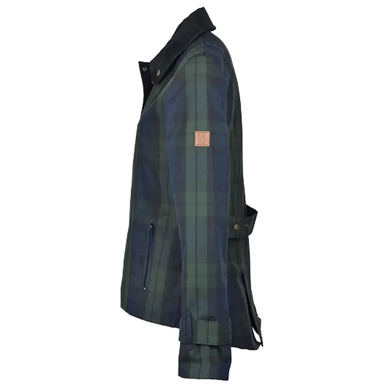 Jaqueta Oxford Tartan Âmbar Azul Lavável e Encerada Blackwatch