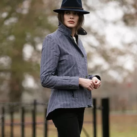 Jaqueta Oxford POW Lavável Encerada Azul Tartan Âmbar Jaqueta Oxford POW Lavável Encerada Azul Tartan Âmbar