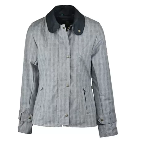 Jaqueta Oxford POW Lavável Encerada Azul Tartan Âmbar