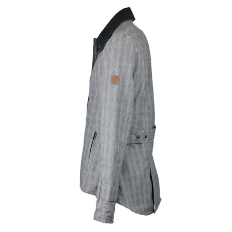 Jaqueta Oxford POW Lavável Encerada Azul Tartan Âmbar