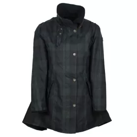 Chaqueta encerada Oxford Blue Tartan Katrina Blackwatch