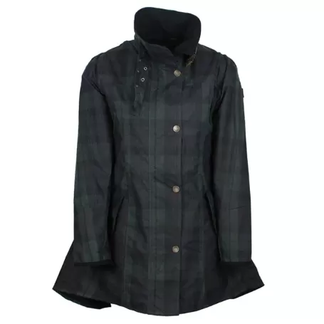 Jaqueta Katrina Blackwatch Oxford Azul Tartan Encerada Jaqueta Katrina Blackwatch Oxford Azul Tartan Encerada