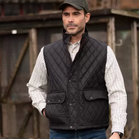 Colete Oxford Azul Kensington Acolchoado Verde Oliva Encerado Colete Oxford Azul Kensington Acolchoado Verde Oliva Encerado