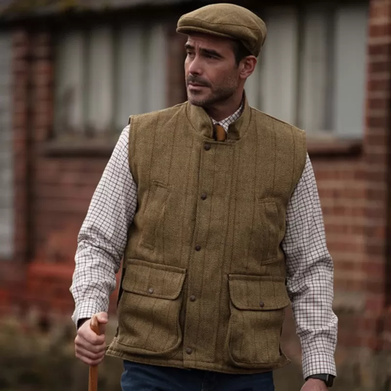 Colete Oxford Blue Brampton Tweed Sage Colete Oxford Blue Brampton Tweed Sage