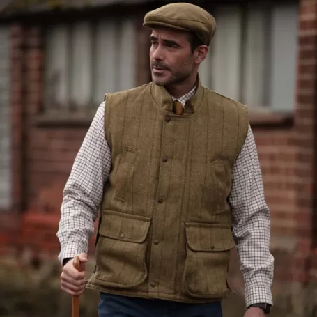 Colete Oxford Blue Brampton Tweed Sage Colete Oxford Blue Brampton Tweed Sage