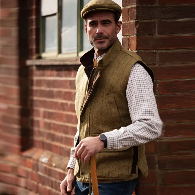 Colete Oxford Blue Brampton Tweed Sage