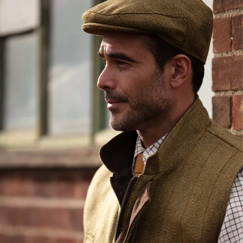 Colete Oxford Blue Brampton Tweed Sage