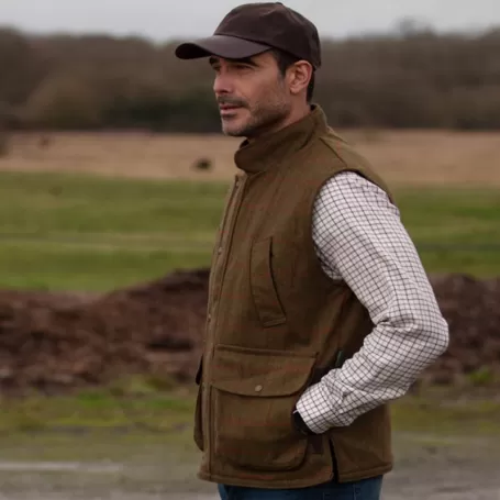 Colete Oxford Blue Brampton Tweed Verde Escuro