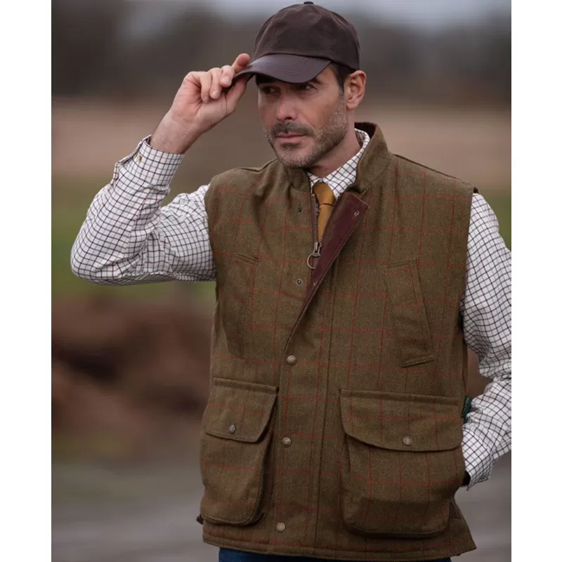 Colete Oxford Blue Brampton Tweed Verde Escuro Colete Oxford Blue Brampton Tweed Verde Escuro