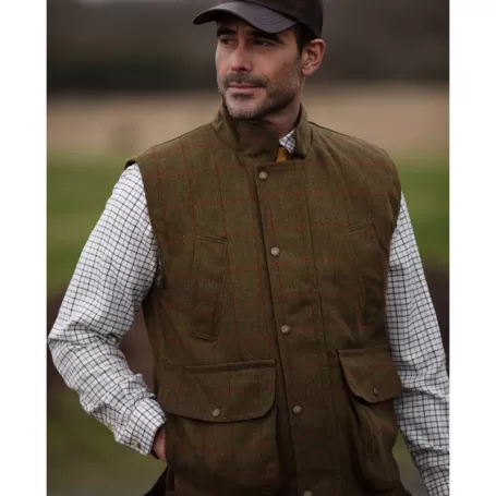 Colete Oxford Blue Brampton Tweed Verde Escuro