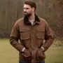 Jaqueta Fiskar Sand Oxford Azul Encerada