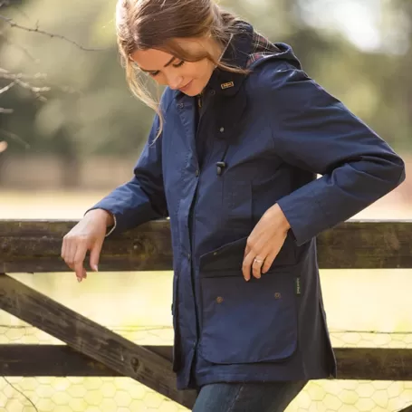 Jaqueta Burley Discovery de algodão azul Oxford azul marinho francês