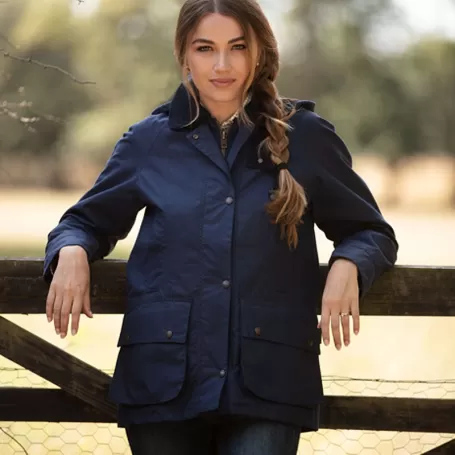 Jaqueta Burley Discovery de algodão azul Oxford azul marinho francês